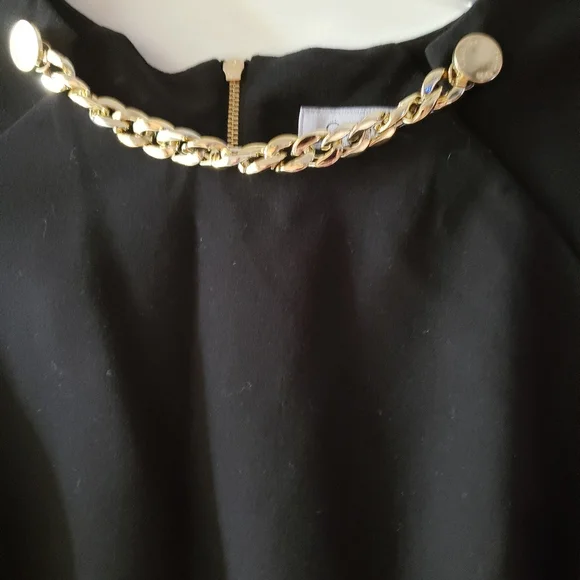 Calvin Klein | Dresses | Euc Black Calvin Klein Sz6 Dress Wgold Chain  Detailingclassic Classy Dress | Poshmark